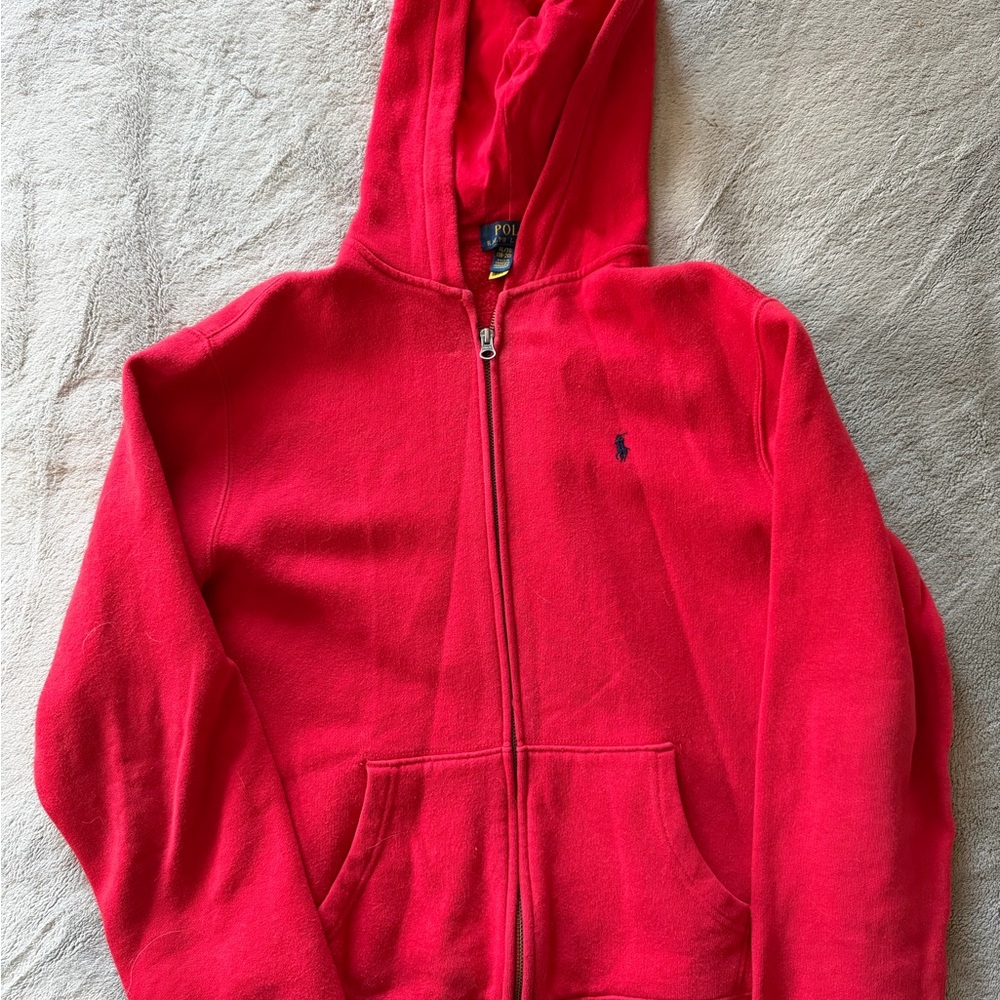 SOLD Polo by Ralph Lauren Kids Bright Red Zip-Up Hoodie